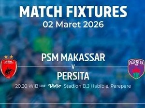 Link Live Streaming PSM Makassar Vs Persita Tangerang Malam Ini
