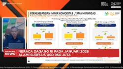 Video: RI Cetak Surplus Neraca Dagang USD 960 Juta di Januari 2026