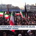 Video: Ribuan Warga Iran Tumpah Ruah ke Jalan, Berduka Khamenei Tewas
