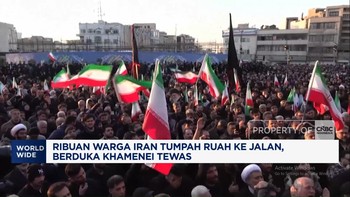 Video: Ribuan Warga Iran Tumpah Ruah ke Jalan, Berduka Khamenei Tewas
