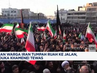 Video: Ribuan Warga Iran Tumpah Ruah ke Jalan, Berduka Khamenei Tewas