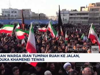 Video: Ribuan Warga Iran Tumpah Ruah ke Jalan, Berduka Khamenei Tewas