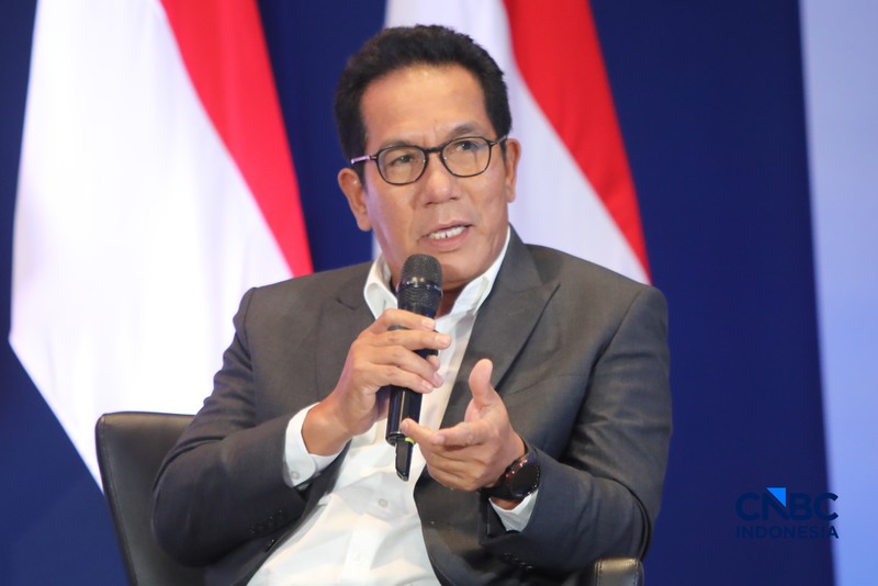 Suasana seminar acara Market Outlook 2026 di Bursa Efek Indonesia, Jakarta, Selasa (3/3/2026). (CNBC Indonesia/Faisal Rahman)