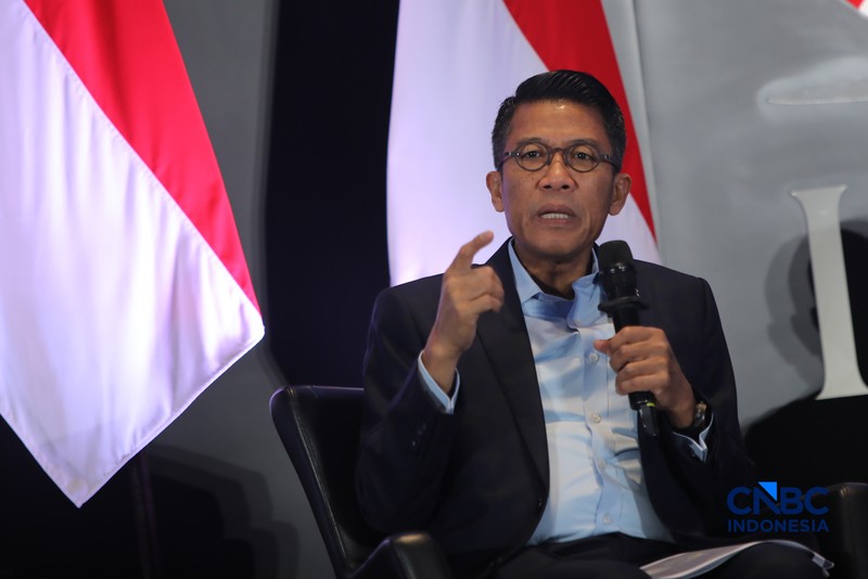 Suasana seminar acara Market Outlook 2026 di Bursa Efek Indonesia, Jakarta, Selasa (3/3/2026). (CNBC Indonesia/Faisal Rahman)