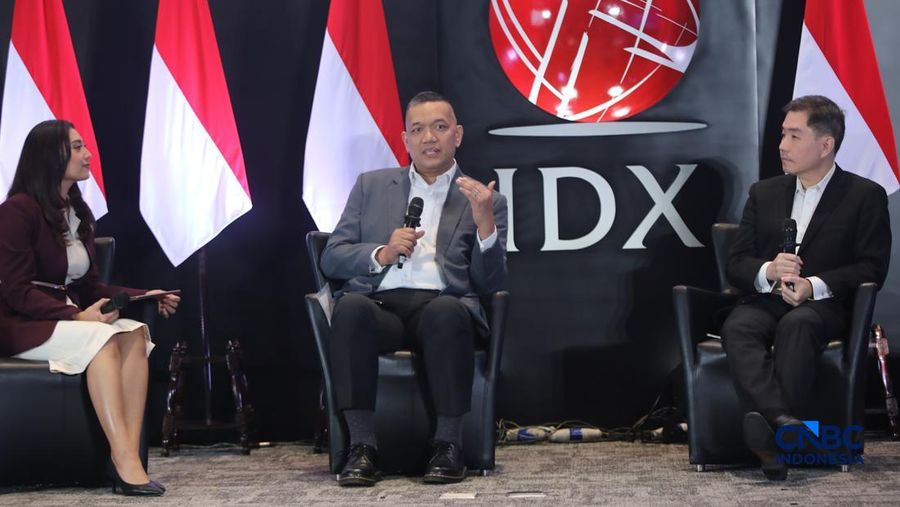 Suasana seminar acara Market Outlook 2026 di Bursa Efek Indonesia, Jakarta, Selasa (3/3/2026). (CNBC Indonesia/Faisal Rahman)