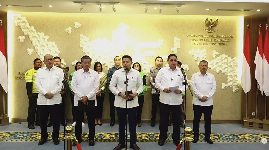 Konferensi Pers Terkait Kebijakan THR, BHR, dan Stimulus Ekonomi Idul Fitri. (Tangkapan Layar Youtube)