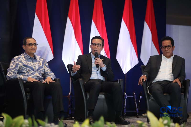 Suasana seminar acara Market Outlook 2026 di Bursa Efek Indonesia, Jakarta, Selasa (3/3/2026). (CNBC Indonesia/Faisal Rahman)