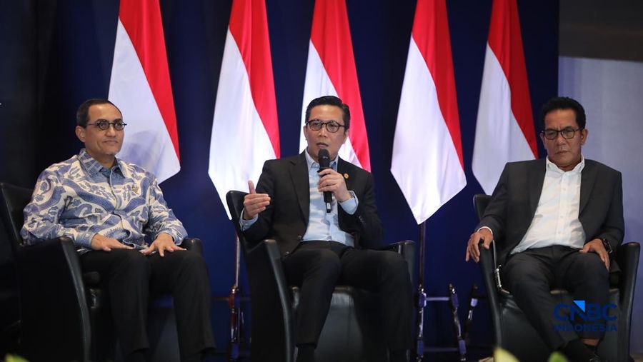 Suasana seminar acara Market Outlook 2026 di Bursa Efek Indonesia, Jakarta, Selasa (3/3/2026). (CNBC Indonesia/Faisal Rahman)