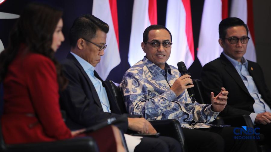 Suasana seminar acara Market Outlook 2026 di Bursa Efek Indonesia, Jakarta, Selasa (3/3/2026). (CNBC Indonesia/Faisal Rahman)