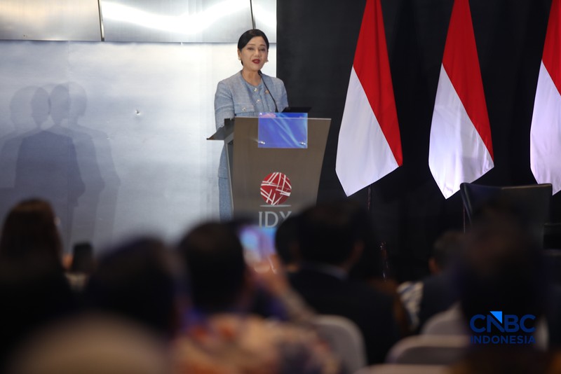 Suasana seminar acara Market Outlook 2026 di Bursa Efek Indonesia, Jakarta, Selasa (3/3/2026). (CNBC Indonesia/Faisal Rahman)
