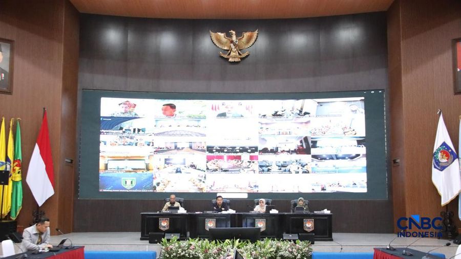 Rapat Koordinasi Inflasi di Kemendagri, Jakarta, Selasa (3/3/2026). (CNBC Indonesia/Ferry Sandi)