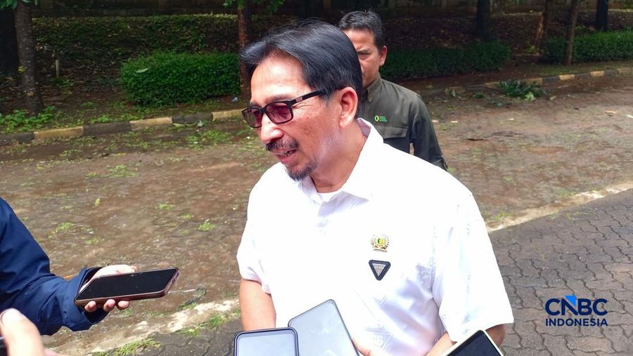 Sekretaris Utama Badan Pangan Nasional (Bapanas) Sarwo Edhy saat ditemui di Kantor Kementerian Pertanian (Kementan), Jakarta, Selasa (3/3/2026). (CNBC Indonesia/Martyasari Rizky)