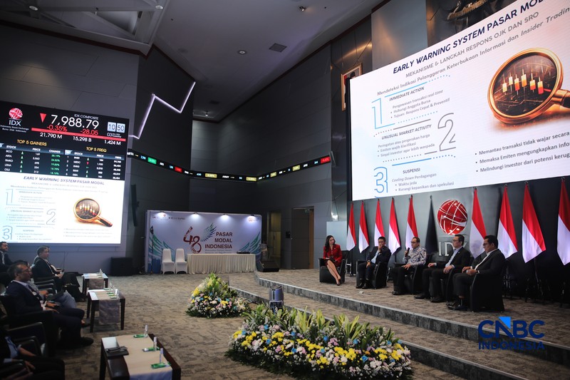 Suasana seminar acara Market Outlook 2026 di Bursa Efek Indonesia, Jakarta, Selasa (3/3/2026). (CNBC Indonesia/Faisal Rahman)