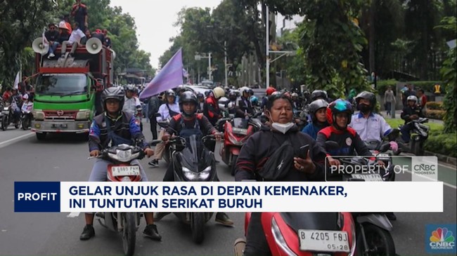 Video: Gelar Unjuk Rasa di Depan Kemenaker, Ini Tuntutan Serikat Buruh
