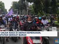 Video: Gelar Unjuk Rasa di Depan Kemenaker, Ini Tuntutan Serikat Buruh