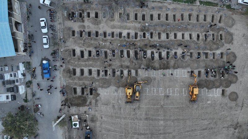 Graves are being prepared for the victims following an Israeli strike on a school in Minab, Iran, March 2, 2026. Iranian Foreign Media Department/WANA (West Asia News Agency)/Handout via REUTERS ATTENTION EDITORS - THIS PICTURE WAS PROVIDED BY A THIRD PARTY.