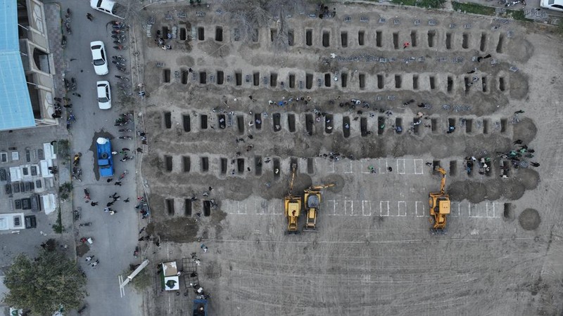 Graves are being prepared for the victims following an Israeli strike on a school in Minab, Iran, March 2, 2026. Iranian Foreign Media Department/WANA (West Asia News Agency)/Handout via REUTERS ATTENTION EDITORS - THIS PICTURE WAS PROVIDED BY A THIRD PARTY.