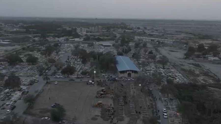Graves are being prepared for the victims following an Israeli strike on a school in Minab, Iran, March 2, 2026. Iranian Foreign Media Department/WANA (West Asia News Agency)/Handout via REUTERS ATTENTION EDITORS - THIS PICTURE WAS PROVIDED BY A THIRD PARTY.