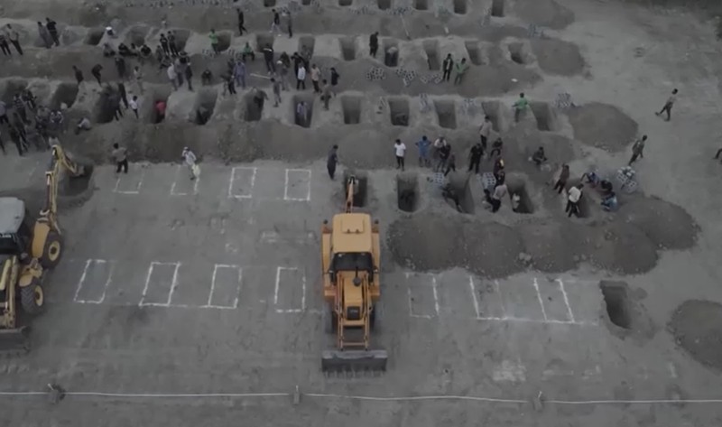 Graves are being prepared for the victims following an Israeli strike on a school in Minab, Iran, March 2, 2026. Iranian Foreign Media Department/WANA (West Asia News Agency)/Handout via REUTERS ATTENTION EDITORS - THIS PICTURE WAS PROVIDED BY A THIRD PARTY.