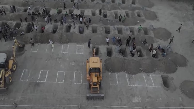 Graves are being prepared for the victims following an Israeli strike on a school in Minab, Iran, March 2, 2026. Iranian Foreign Media Department/WANA (West Asia News Agency)/Handout via REUTERS ATTENTION EDITORS - THIS PICTURE WAS PROVIDED BY A THIRD PARTY.