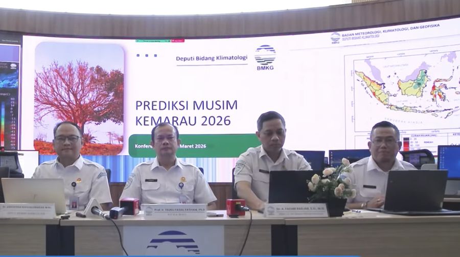 Konferensi Pers BMKG: Update Prediksi Musim Kemarau 2026 di Indonesia, Rabu, 4/3. (Tangkapan Layar Youtube)