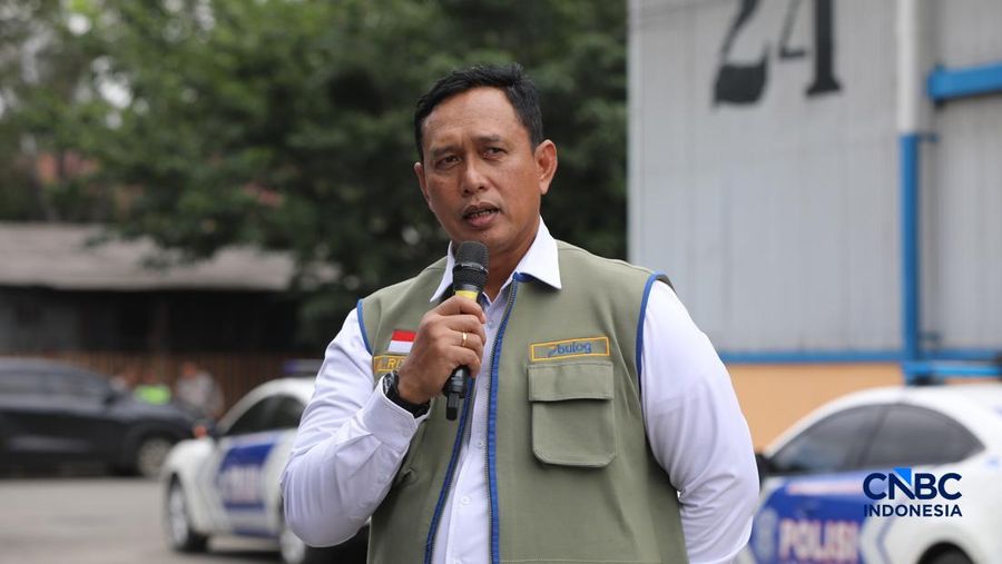 Pelepasan ekspor Beras Befood Nusantara untuk kebutuhan jemaah haji Indonesia di Gudang BULOG Kanwil DKI Jakarta & Banten, Kelapa Gading, Jakarta Utara, Rabu (4/6/2026). (CNBC Indonesia/Faisal Rahman)