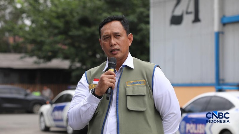 Pelepasan ekspor Beras Befood Nusantara untuk kebutuhan jemaah haji Indonesia di Gudang BULOG Kanwil DKI Jakarta & Banten, Kelapa Gading, Jakarta Utara, Rabu (4/6/2026). (CNBC Indonesia/Faisal Rahman)