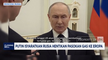 Video: Putin Isyaratkan Rusia Hentikan Pasokan Gas ke Eropa