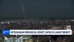 Video: Ketegangan Memuncak, Roket Lintas di Langit Beirut