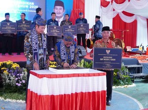 Mendikdasmen Resmikan Revitalisasi Sekolah di Lamongan, Ini Pesannya