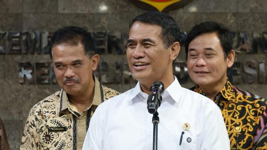Mentan Amran Sulaiman dalam konferensi pers di Kantor Pusat Kementan, Jumat (6/03/2026). (Dok Kementan)