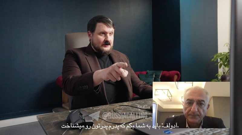 Putra Shah terakhir Iran yang diasingkan, Reza Pahlavi, menjadi korban prank dalam panggilan video yang dilakukan oleh duo komedian Rusia Vladimir Kuznetsov dan Aleksei Stoliarov. (Tangkapan Layar Video Rumble/Vovan &amp; Lexus)