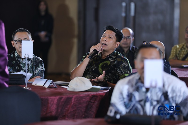 Mining Forum 2026 di Menara Bank Mega, Jakarta, Kamis (6/3/2026). (CNBC Indonesia/Tri Susilo)