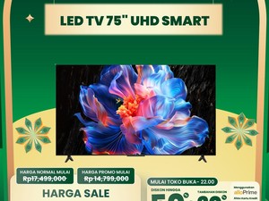 Beli TV 75 Inch di Transmart Full Day Sale Bisa Semurah Ini
