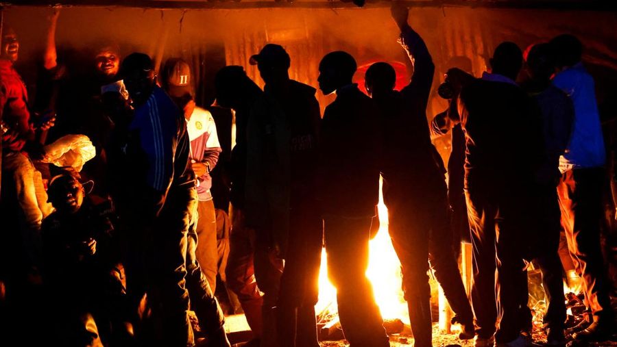 Dampak curah hujan lebat di daerah Grogan, Nairobi, Kenya, Sabtu (7/3/2026). (REUTERS/Thomas Mukoya)