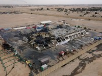 Potret Udara Gudang Perminyakan AS di Irak Hangus Dihantam Drone