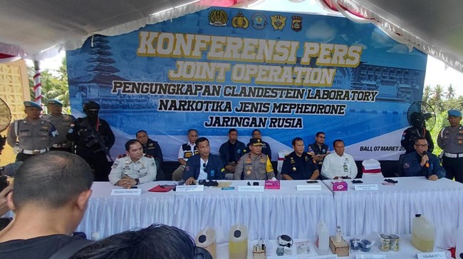 BNN-Bea Cukai Gerebek Laboratorium Narkoba di Bali, 2 WN Rusia Ditahan