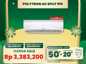 AC Split 1 PK Polytron di Transmart Full Day Sale Harganya Miring!