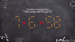 Pikiran Suntuk, Butuh Tantangan? Pindahkan 1 Batang Korek agar Hitungannya Benar