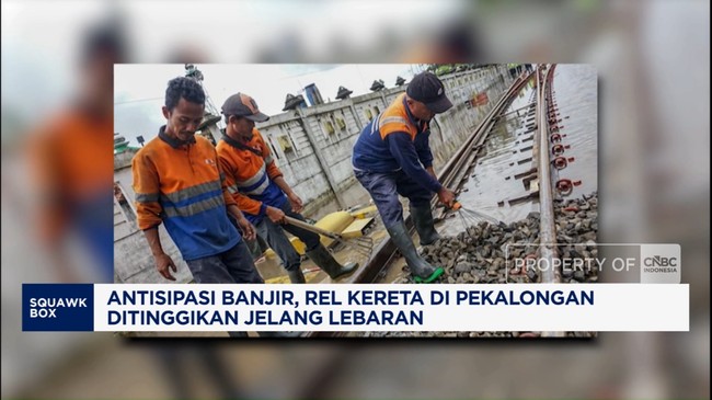 Video: Cegah Banjir, Rel Kereta Pekalongan Ditinggikan Jelang Lebaran