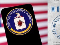Logo CIA dan Mossad. (REUTERS/Dado Ruvic/Ilustrasi)