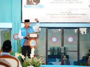 Kapolri Bicara Konflik di Timteng, Ajak Buruh di Jatim Dukung Kebijakan Presiden