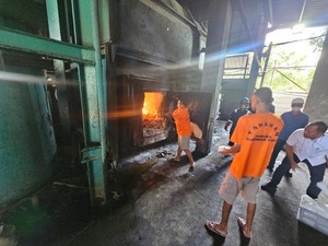 Bareskrim Musnahkan 34,5 Kg Sabu Barang Bukti Kasus Narkoba di Cilegon