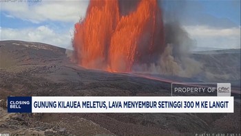 Gunung Kilauea Meletus, Lava Menyembur Setinggi 300 M ke Langit