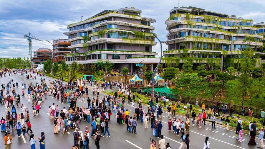 Pemerintah memastikan estetika tata kota di Ibu Kota Nusantara (IKN) dirancang secara matang sebagai bagian dari konsep kota pintar. (Instagram/ikn_id)