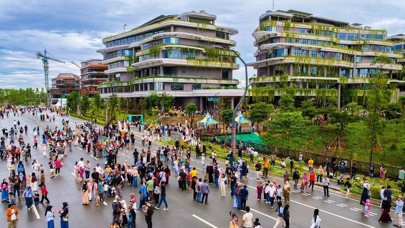 Pemerintah memastikan estetika tata kota di Ibu Kota Nusantara (IKN) dirancang secara matang sebagai bagian dari konsep kota pintar. (Instagram/ikn_id)