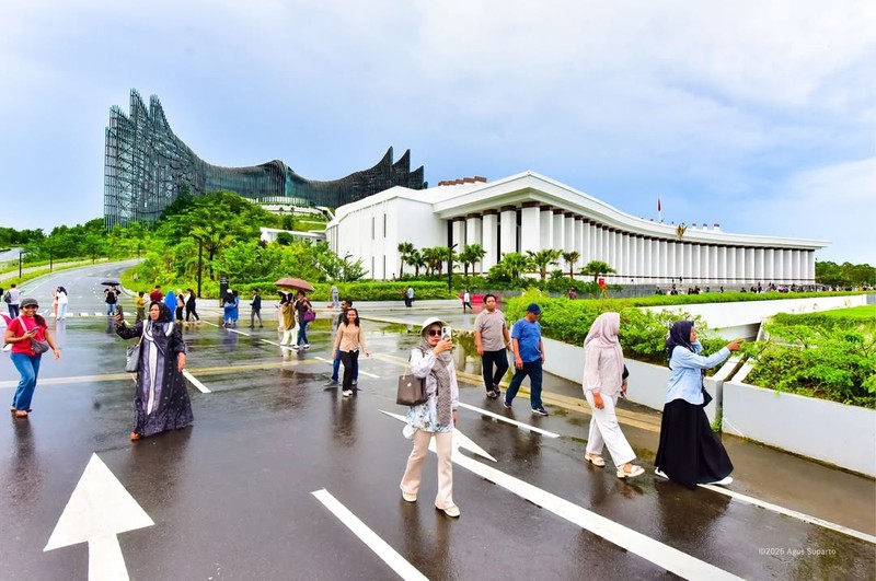 Pemerintah memastikan estetika tata kota di Ibu Kota Nusantara (IKN) dirancang secara matang sebagai bagian dari konsep kota pintar. (Instagram/ikn_id)