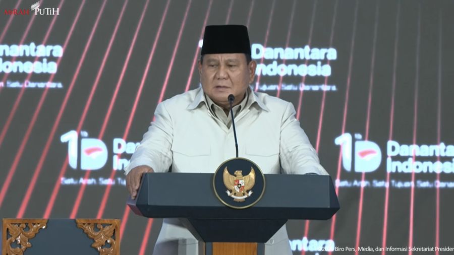 Presiden Prabowo Subianto di Wisma Danantara Indonesia, Jakarta, Rabu (11/3/2026). (Tangkapan layar youtube)
