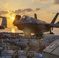 An F-35C Lightning II, attached to Marine Fighter Attack Squadron (VMFA) 314, is staged for flight operations on the flight deck of Nimitz-class aircraft carrier USS Abraham Lincoln (CVN 72) in support of Operation Epic Fury, Mar. 3, 2026. (U.S. Navy