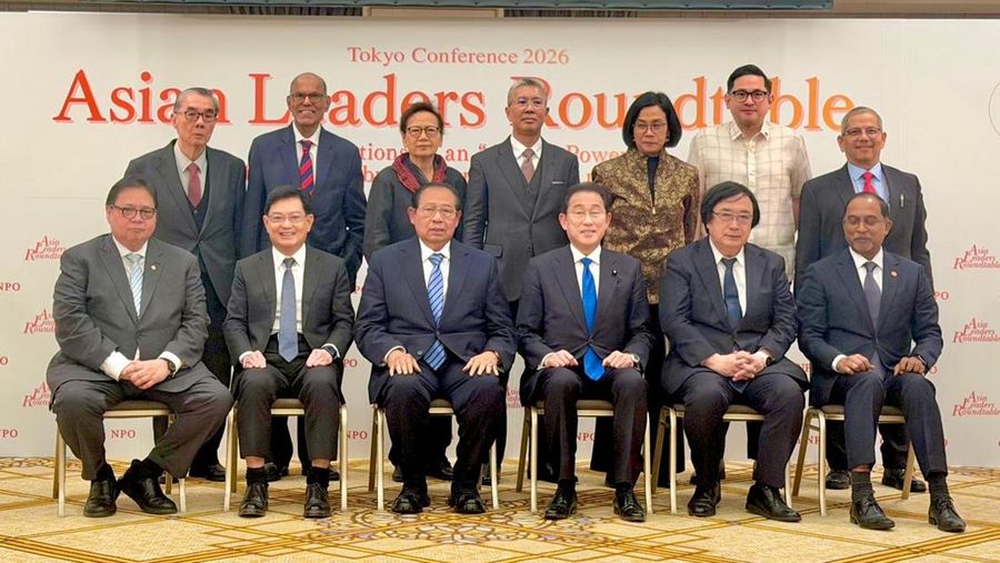 Menko Perekonomian Airlangga Hartarto di dalam sesi acara Asian Leaders Roundtable pada rangkaian acara Tokyo Conference 2026 yang diselenggarakan di Tokyo, Jepang.